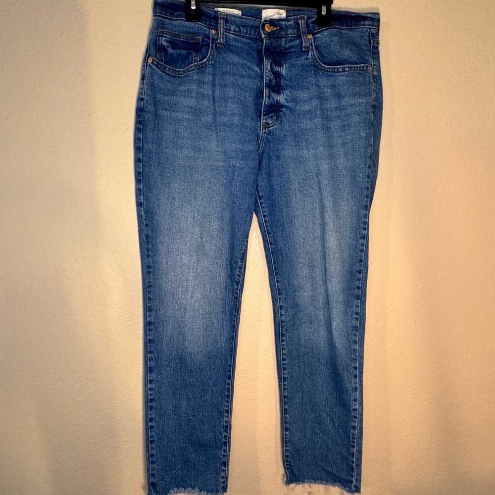 Universal Thread High Rise 90s Slim Jeans Medium Wash Blue Button Fly 14R